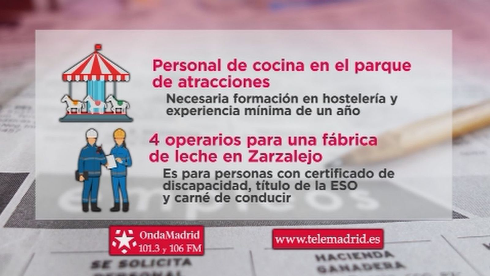 Se busca personal de cocina para trabajar en el Parque de Atracciones