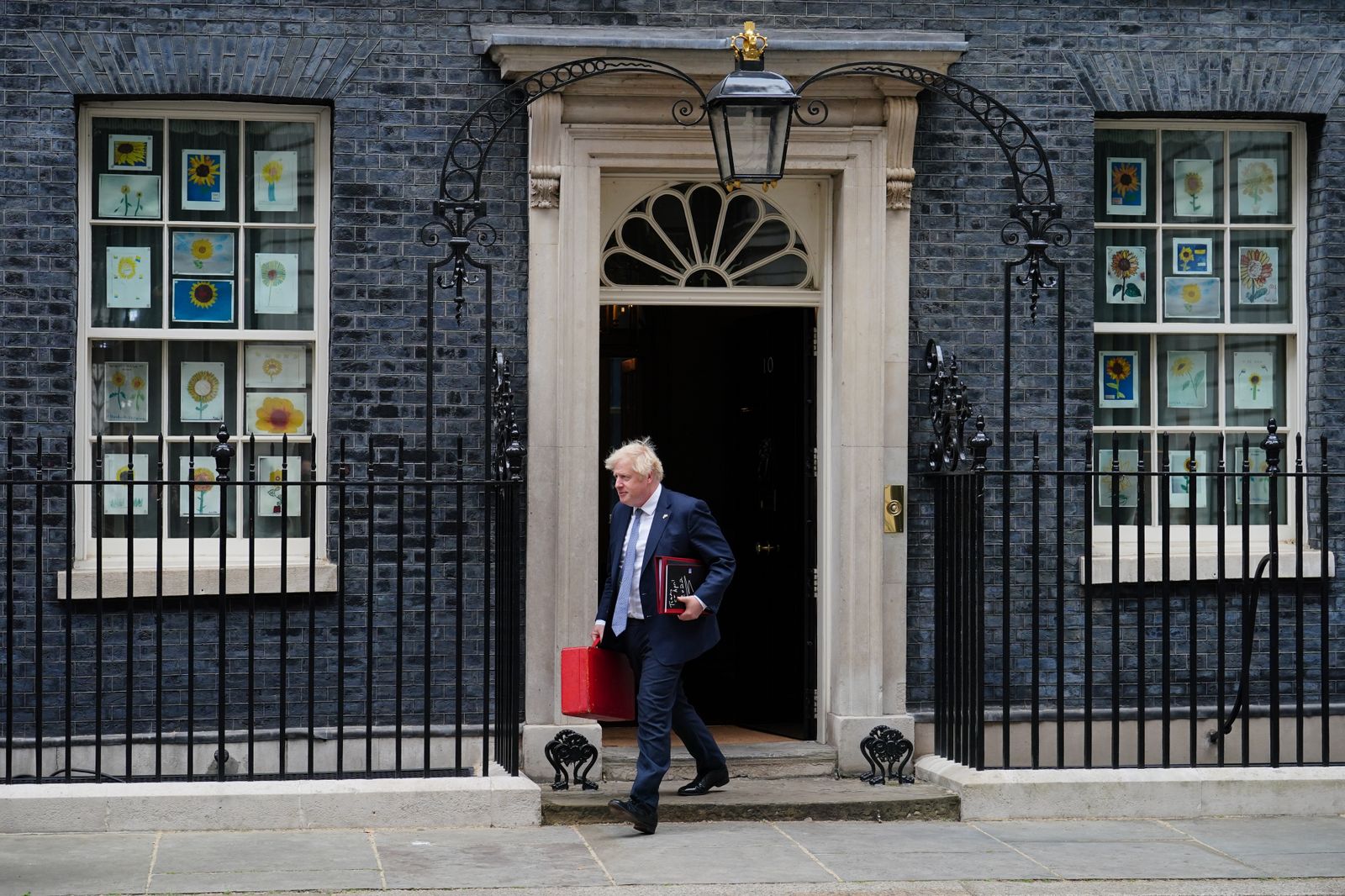 Boris Johnson en el 10 de Downing Street, residencia del primer ministro del Reino Unido