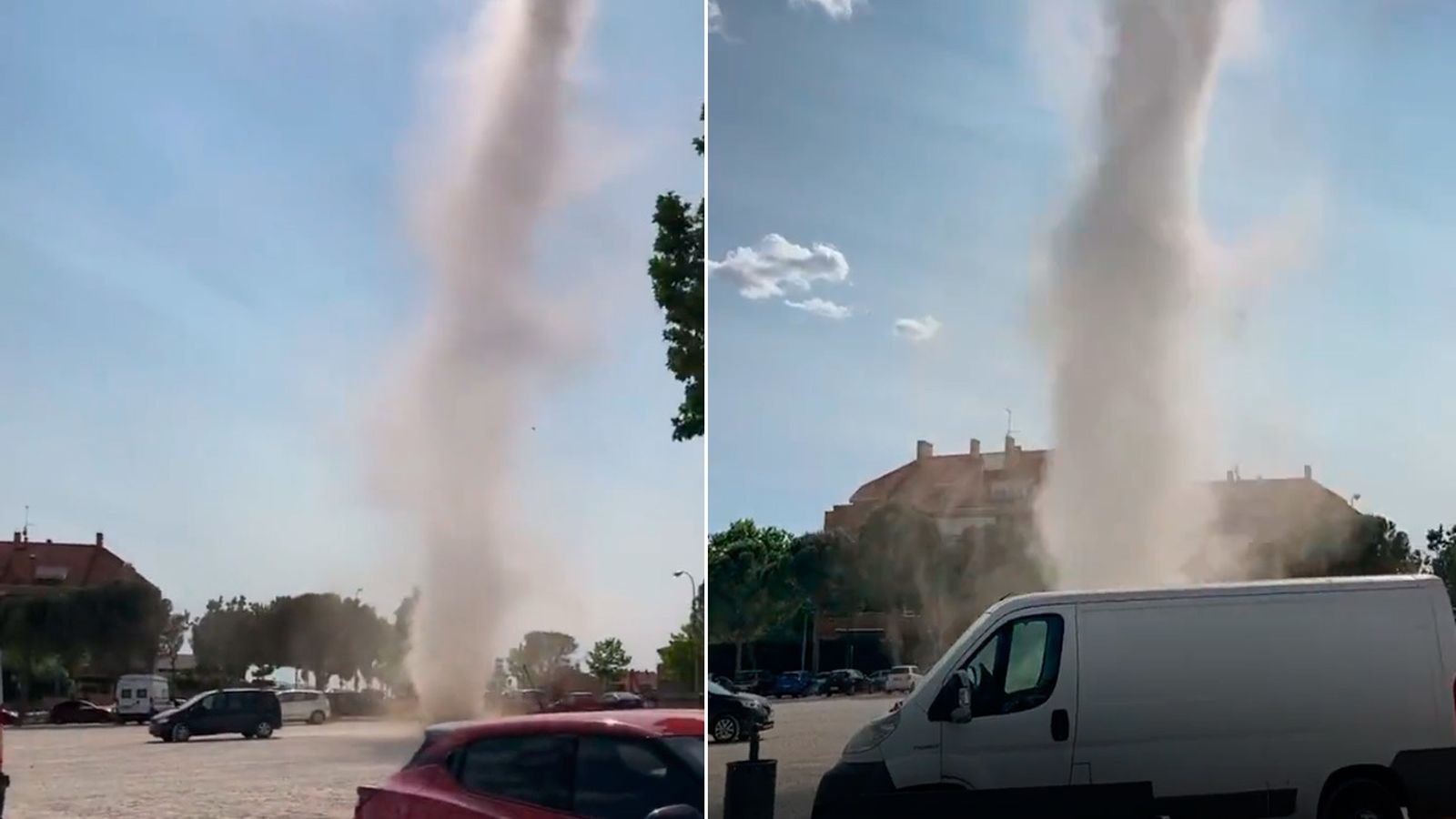 Mini tormenta de arena en Boadilla del Monte