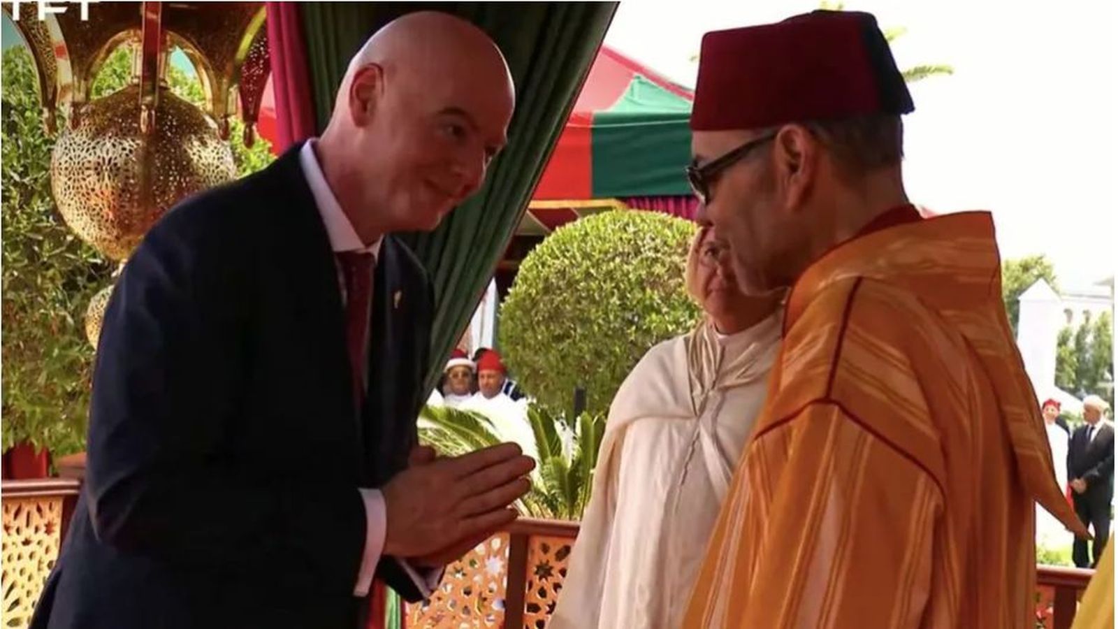 Infantino y el rey de Marruecos
