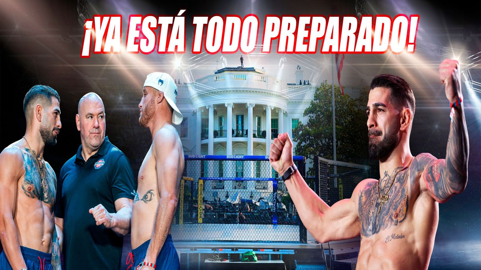 Todo listo para el Topuria-Gaethje en la Casa Blanca
