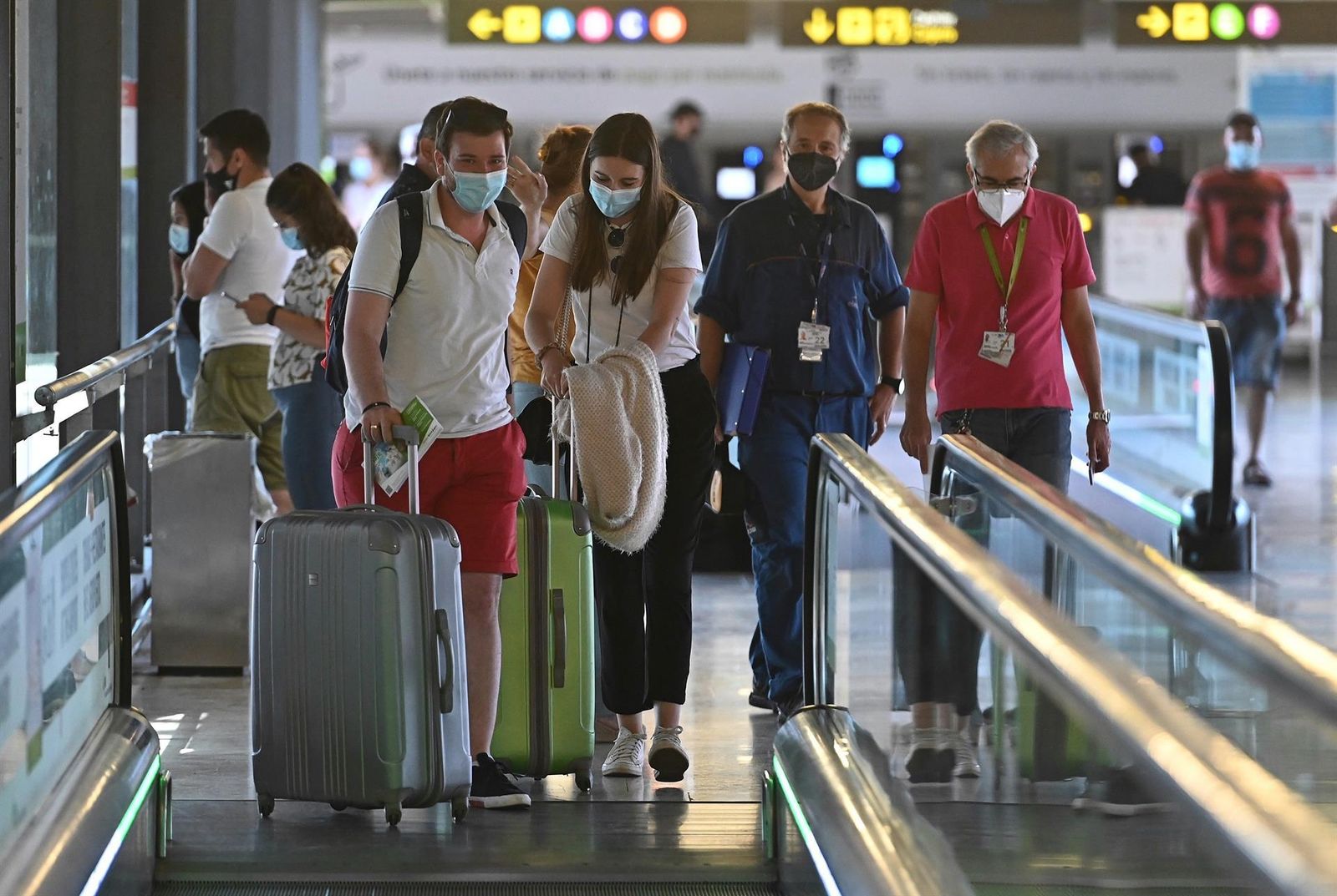 Turistas en Barajas