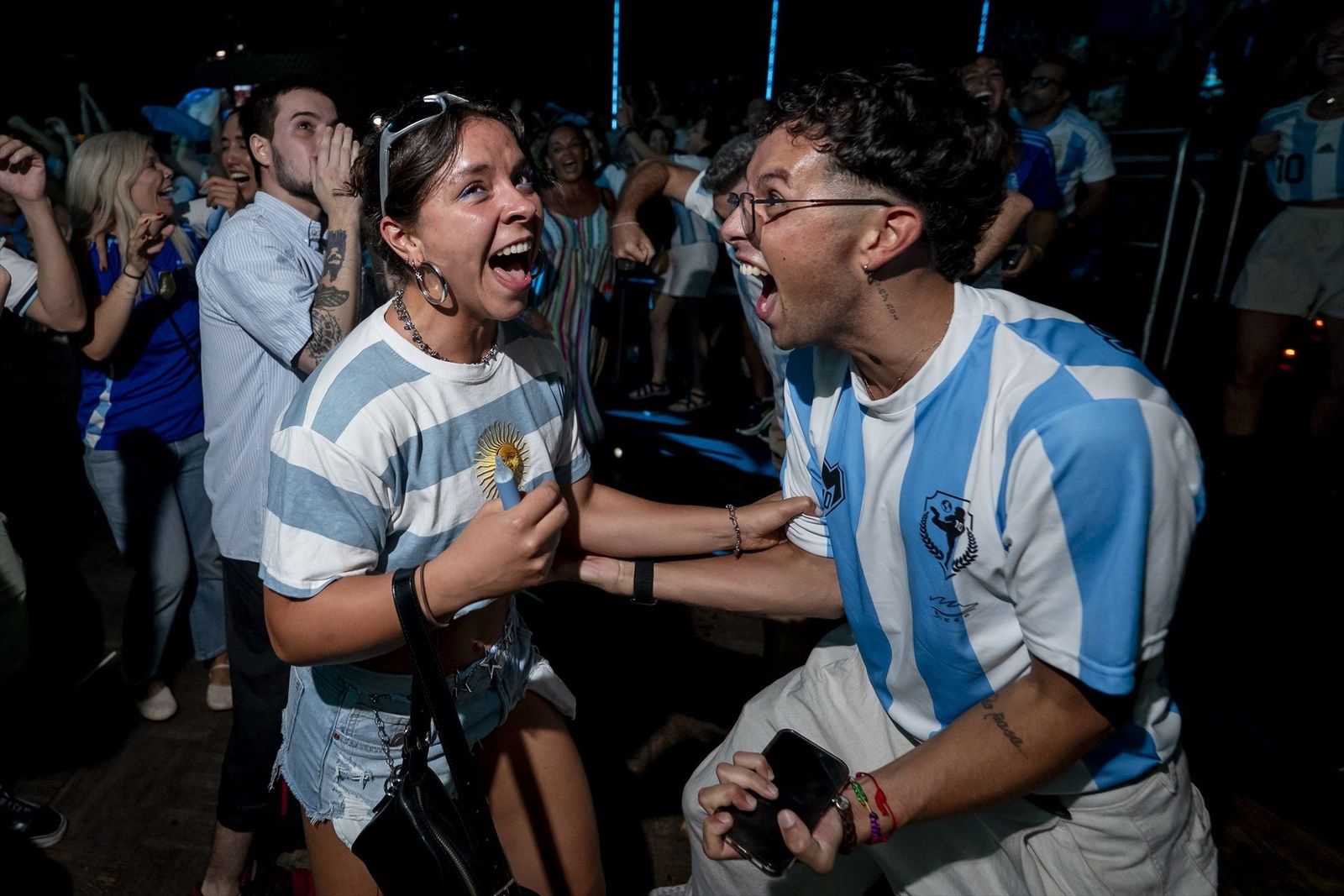 Dos jóvenes heridos por arma blanca tras la celebración de Argentina en Madrid