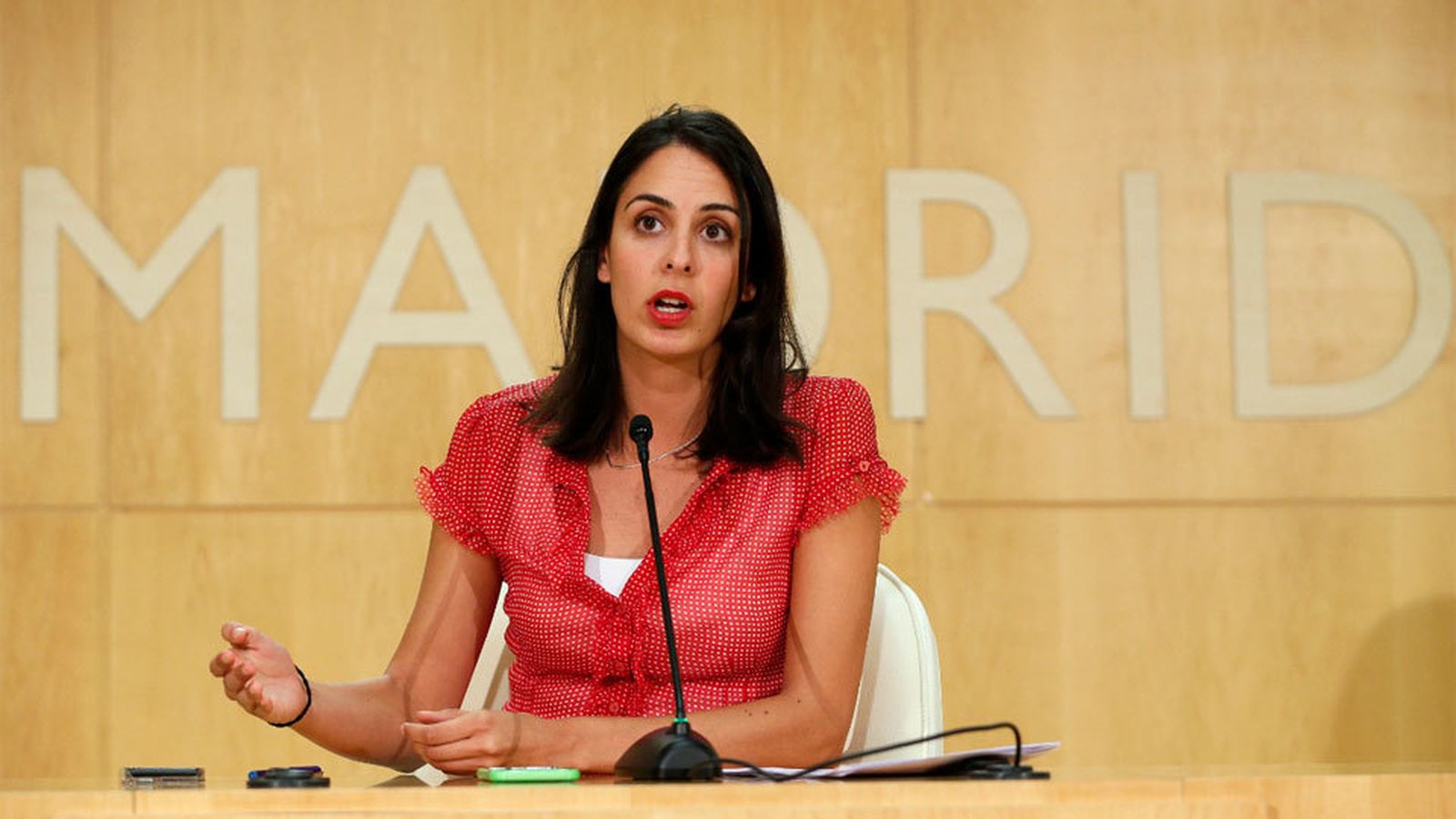 Rita Maestre en una rueda de Prensa