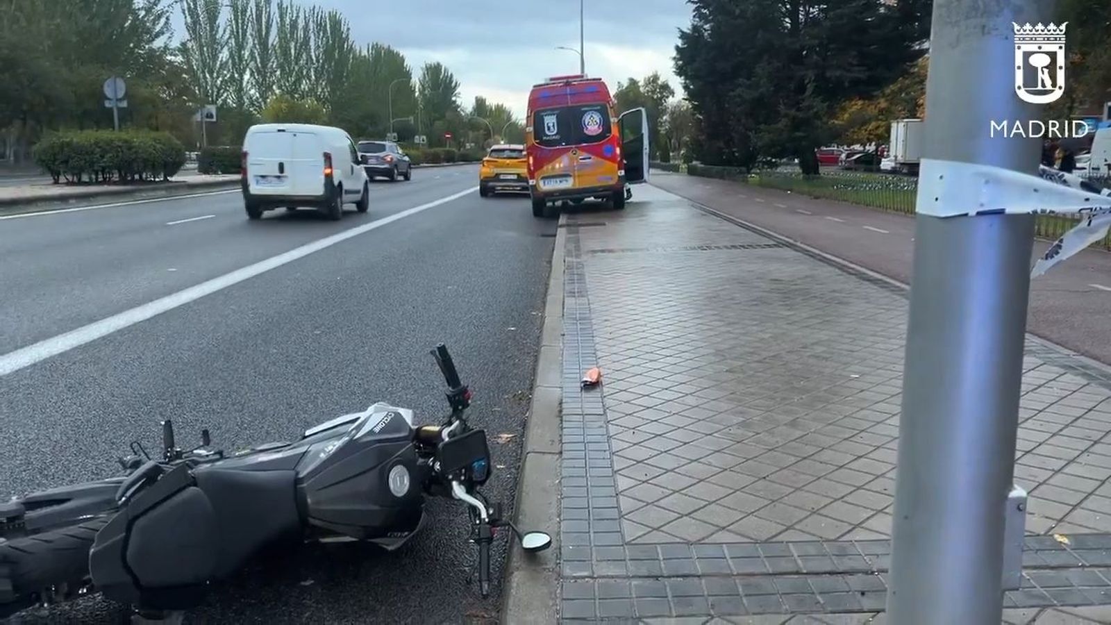 Accidente mortal de moto en Villaverde.