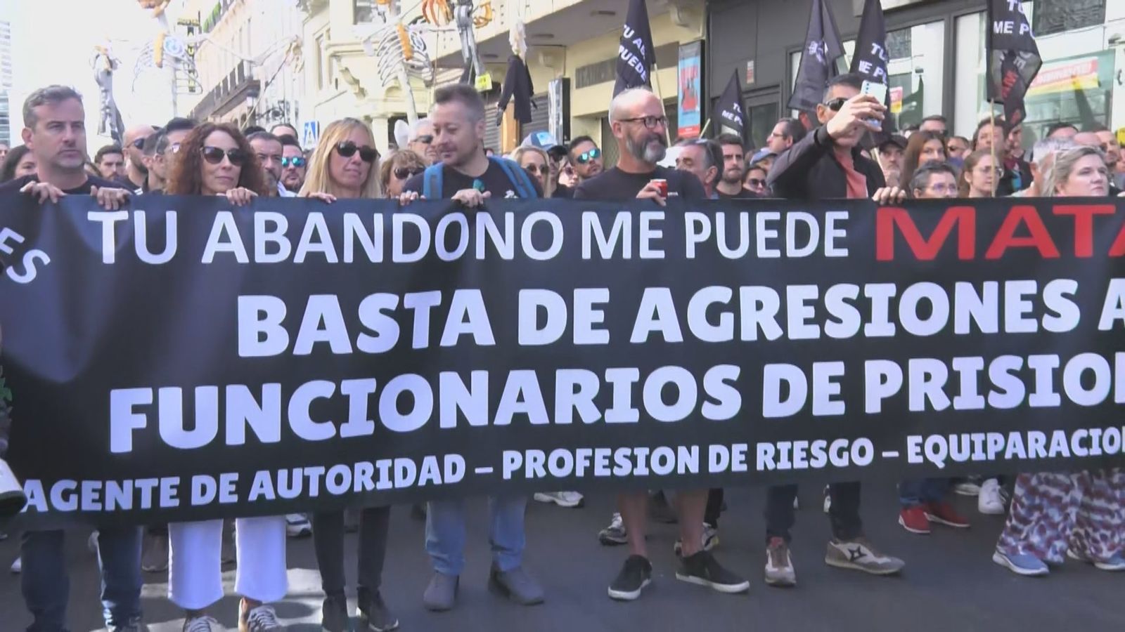Protesta de funcionarios de prisiones en Madrid