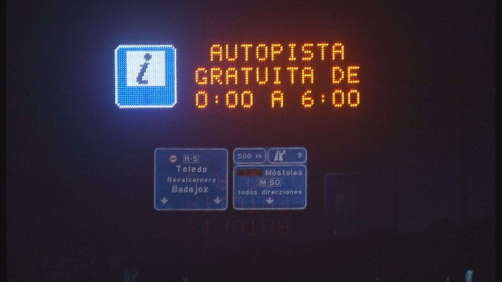 Peajes más baratos, incluso gratis, de madrugada en Madrid