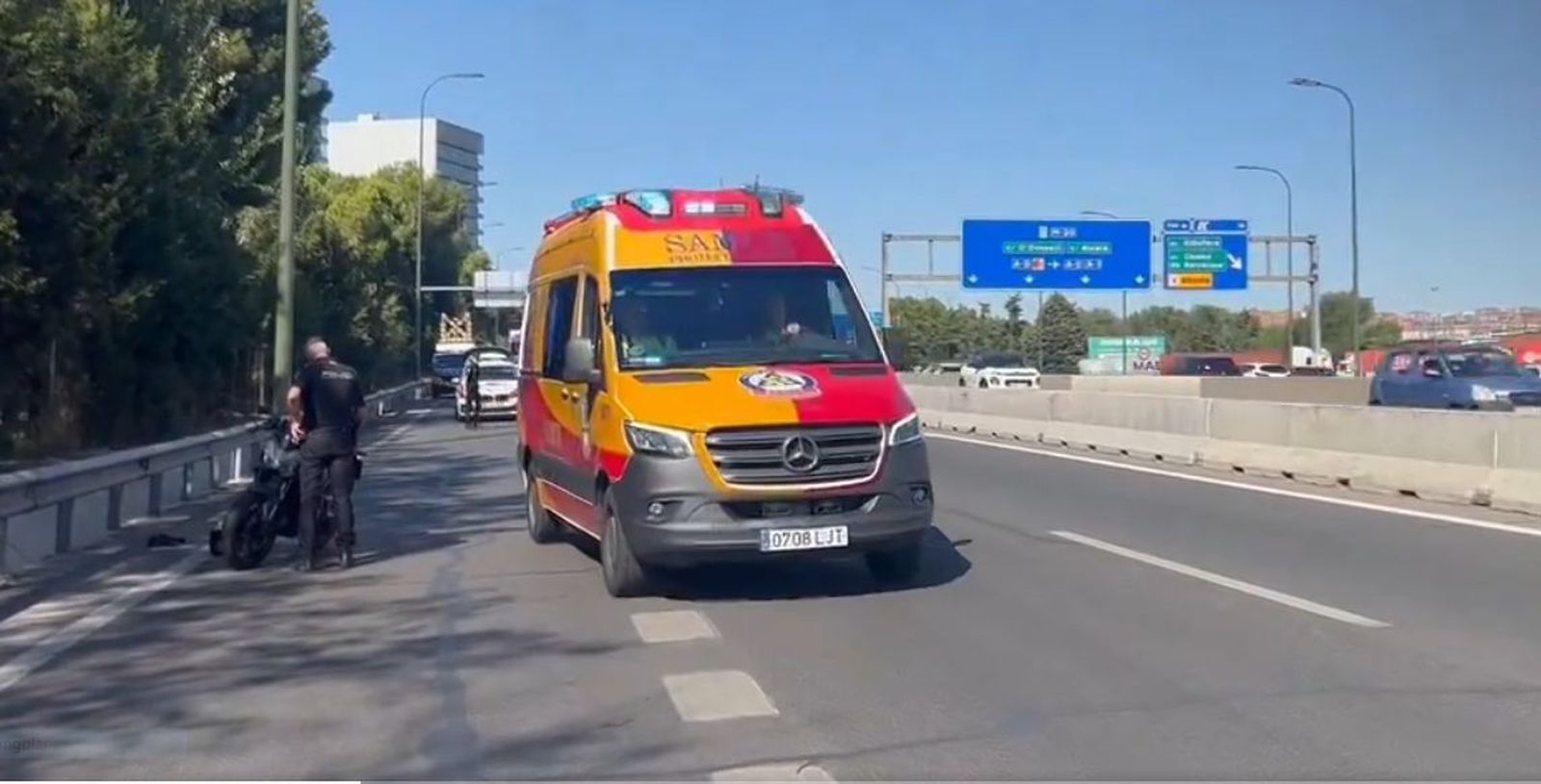Accidente en la M-30
