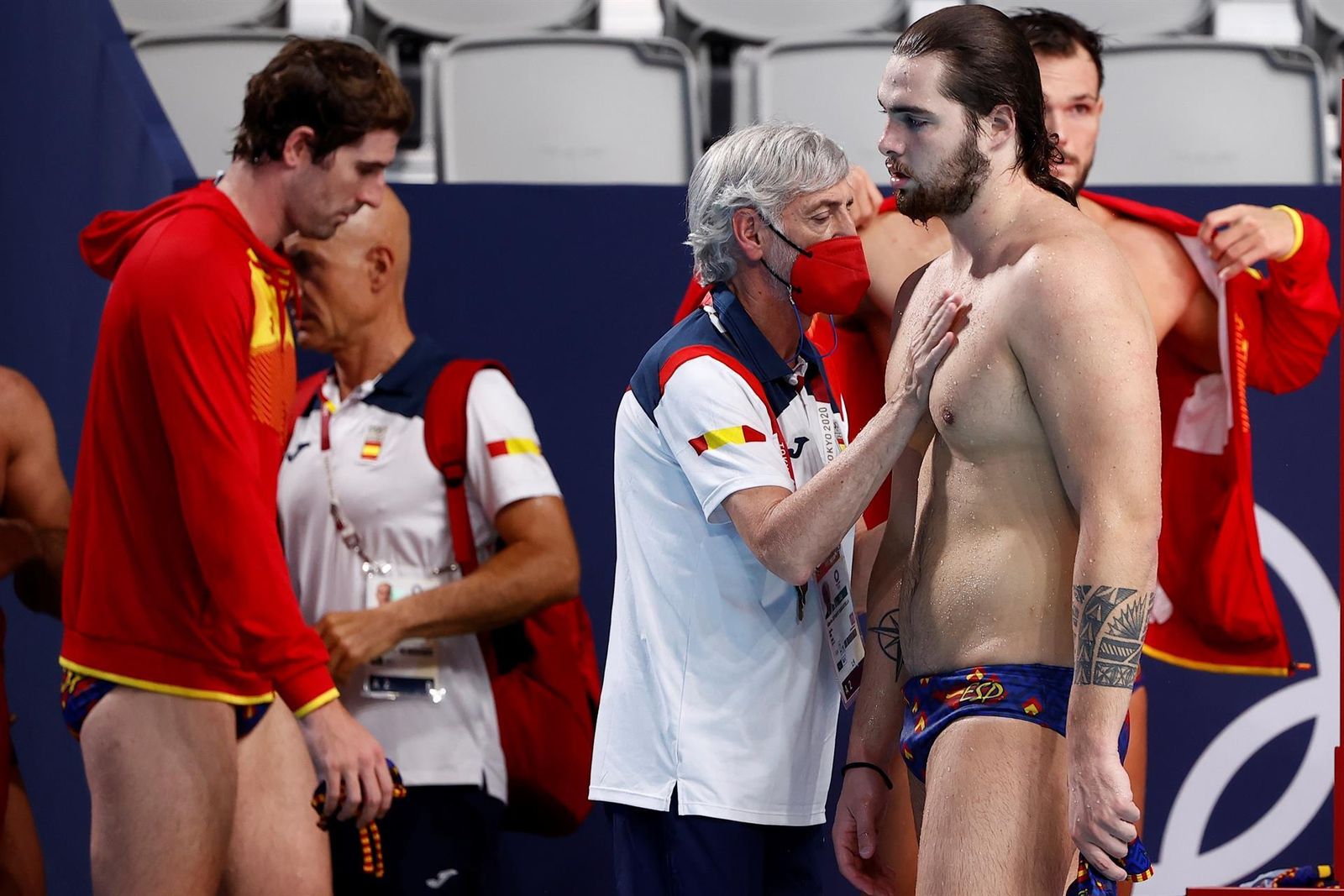 Jugadores de la Selección española de waterpolo
