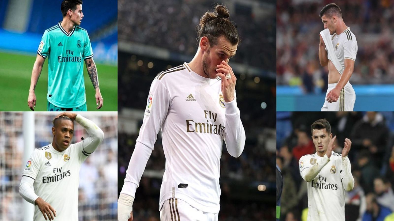 James, Bale, Jovic, Mariano e Ibrahim