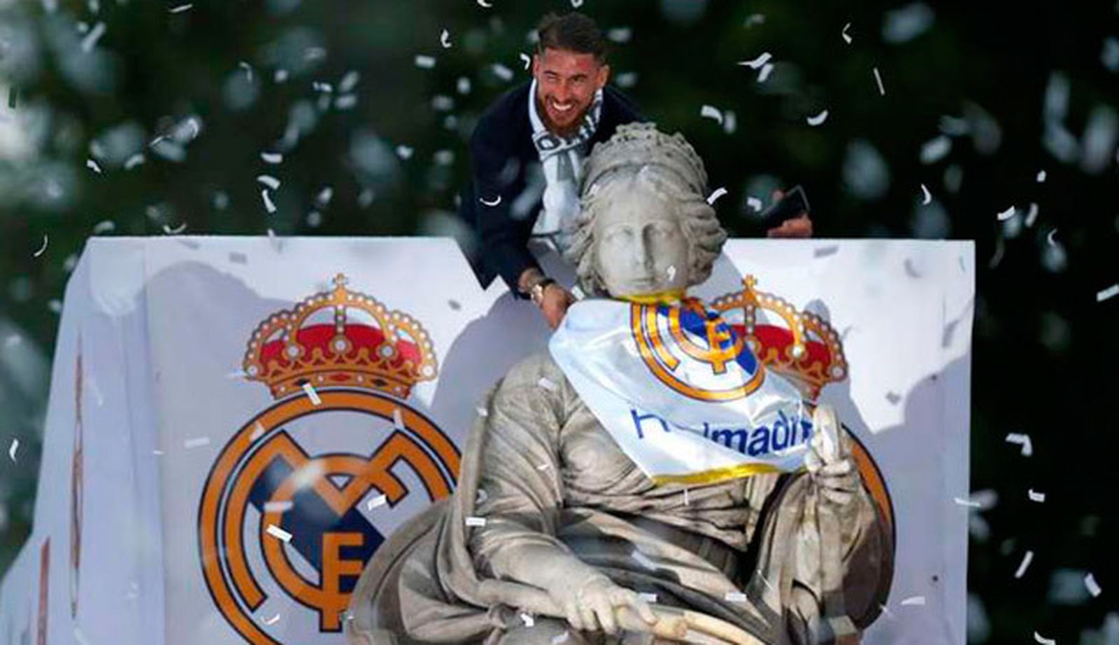 Sergio Ramos en Cibeles