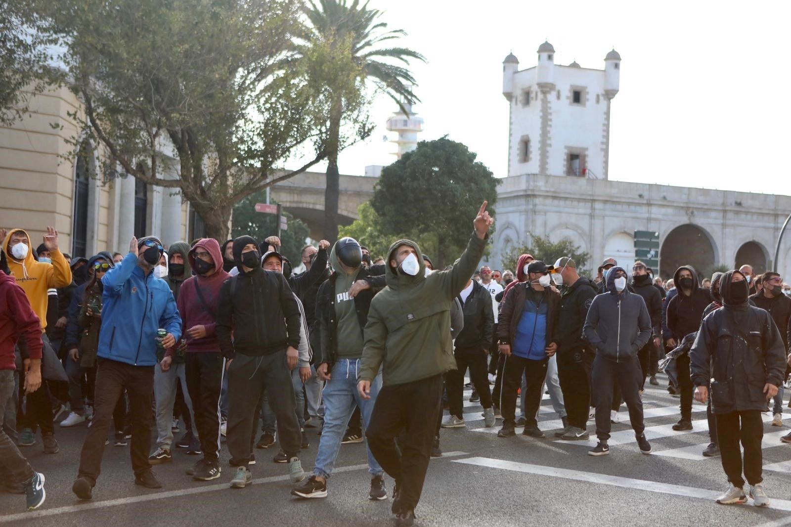 Protesta de los trabajadores del metal de Cádiz