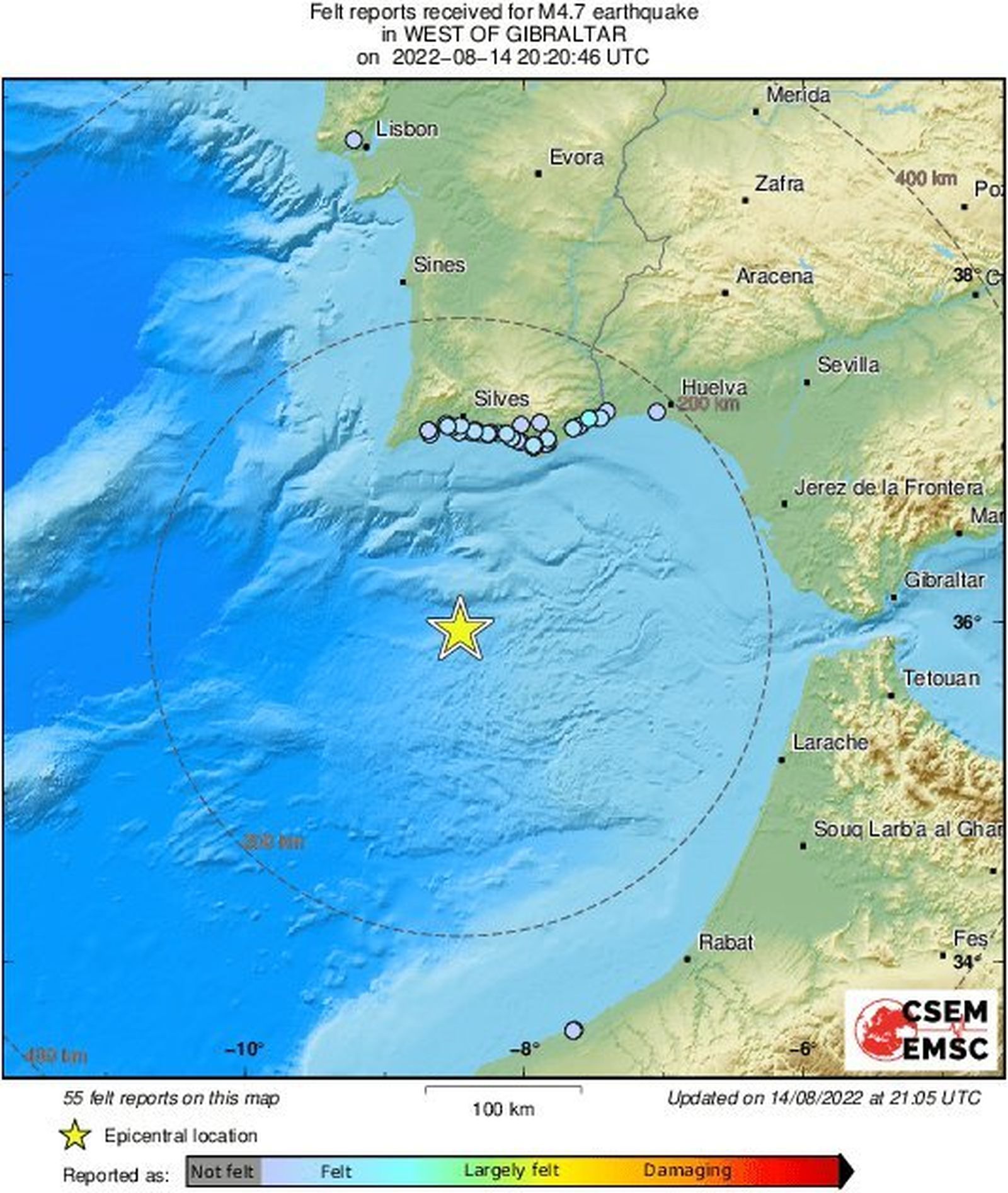 Seismo en Algarve