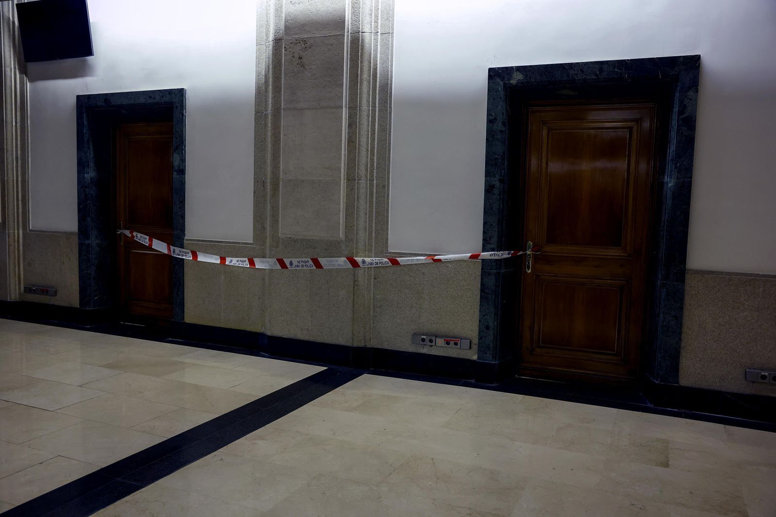 Zona precintada en el Congreso por la presencia de gas pimienta