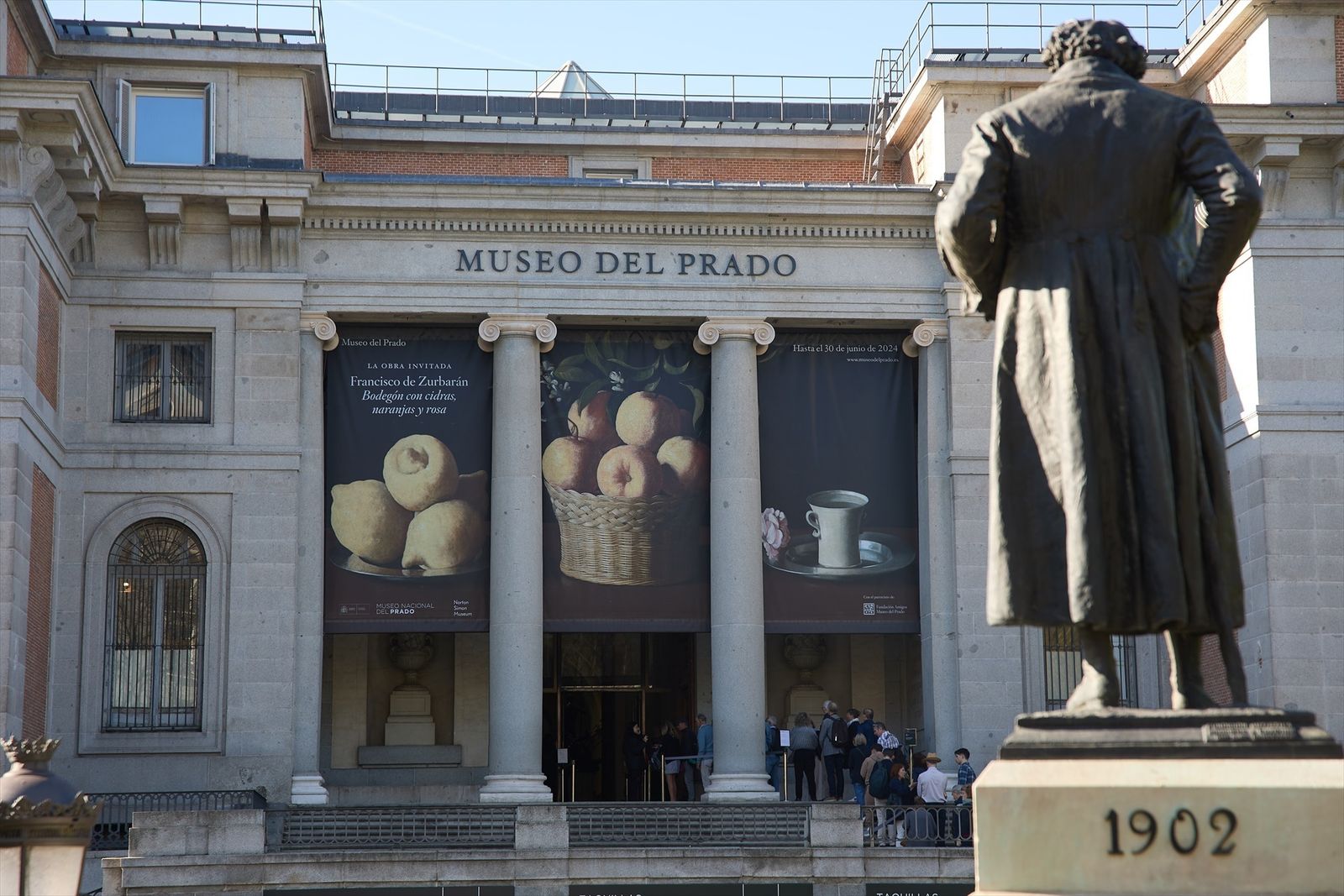 Fachada del Museo del Prado, a 12 de abril de 2024, en Madrid (España)