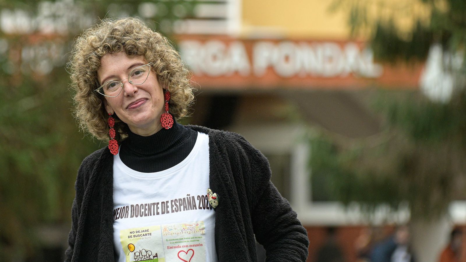 Retrato de la docente Alicia Tojeiro, reconocida como la mejor profesora de Primaria de España, en Oleiros (A Coruña)