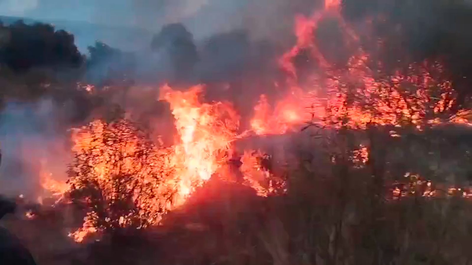 Incendios activos en España