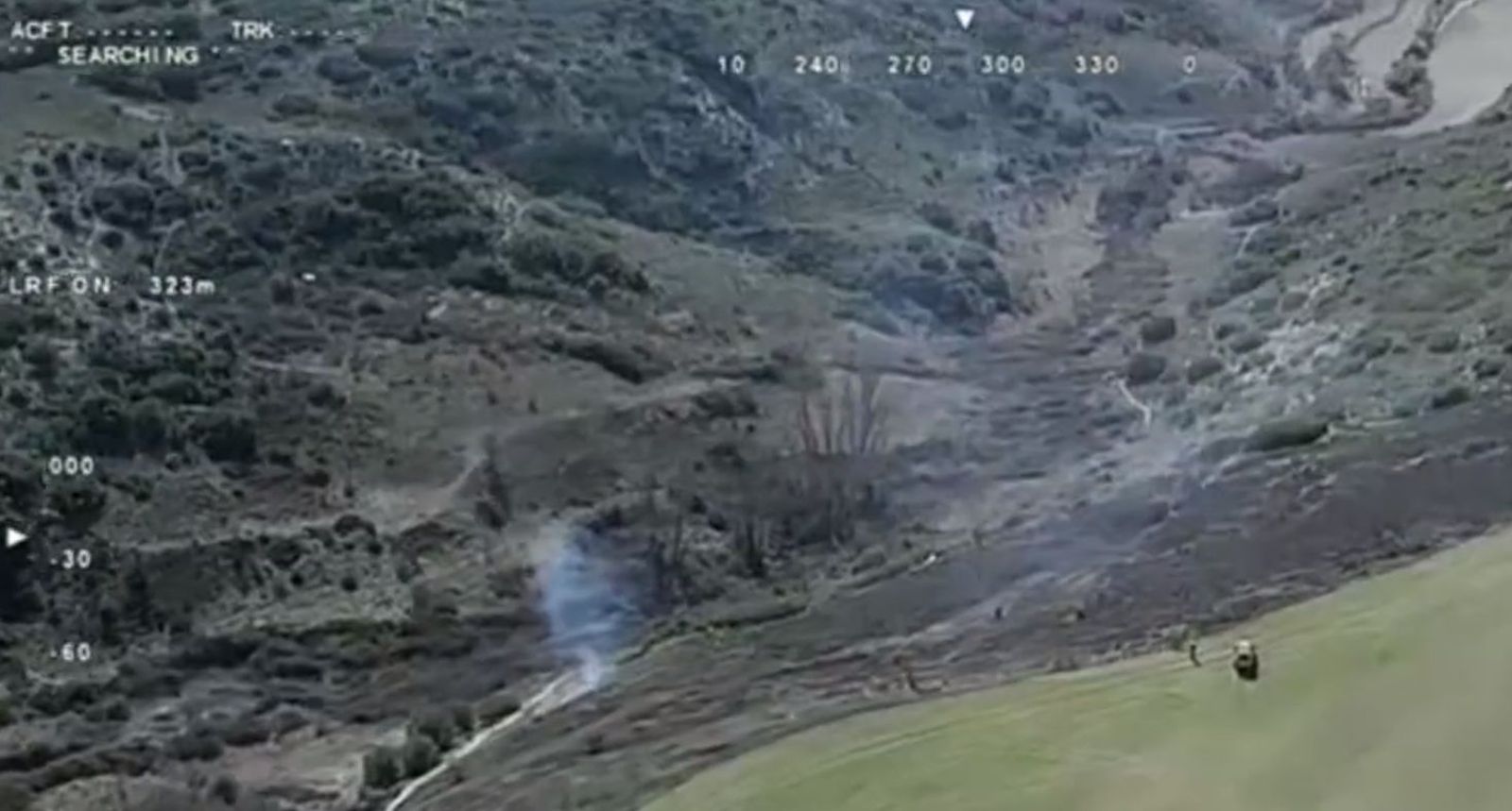 Imagen del área afectada en el incendio de Valverde de Alcalá