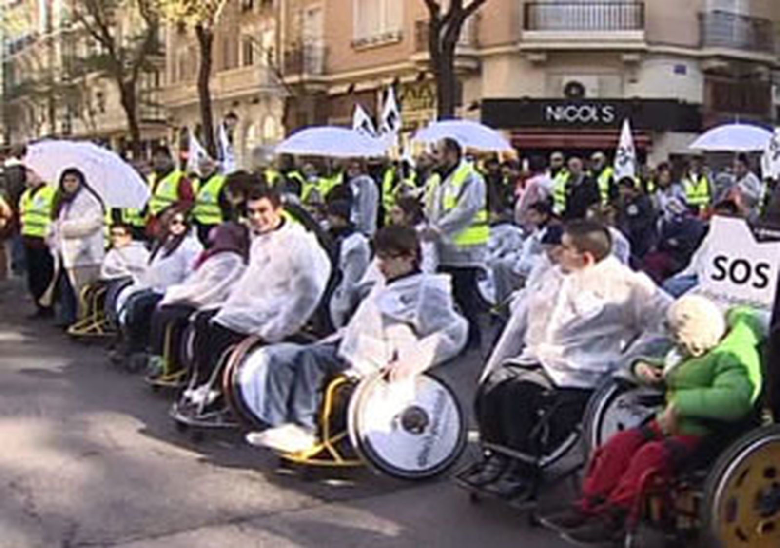 manifestación de discapacitados