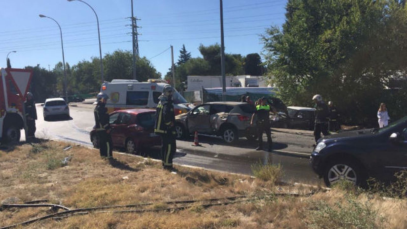 Un accidente múltiple, con cinco heridos, colapsa la M-503 en Pozuelo