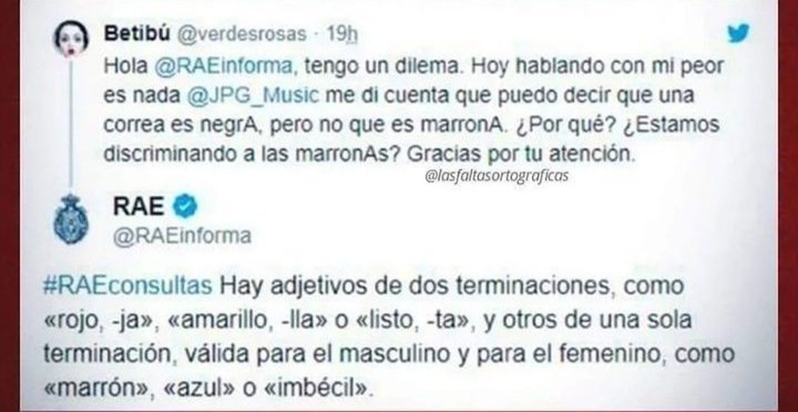 Tuit de la RAE
