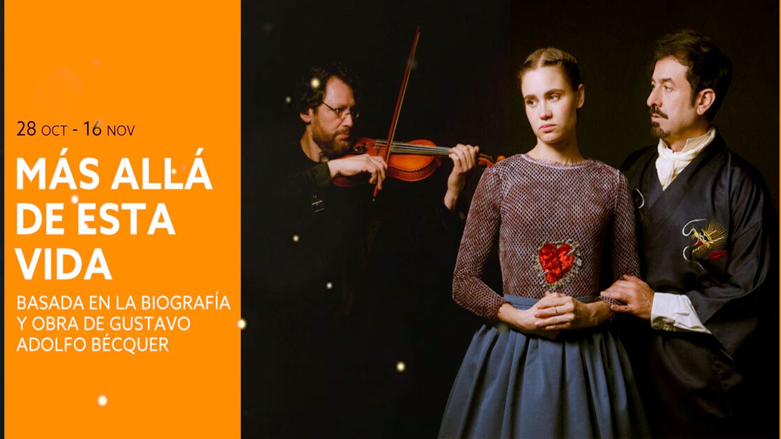 'Mas allá de esta vida', la vida de Bécquer en el Teatro Fernán Gómez