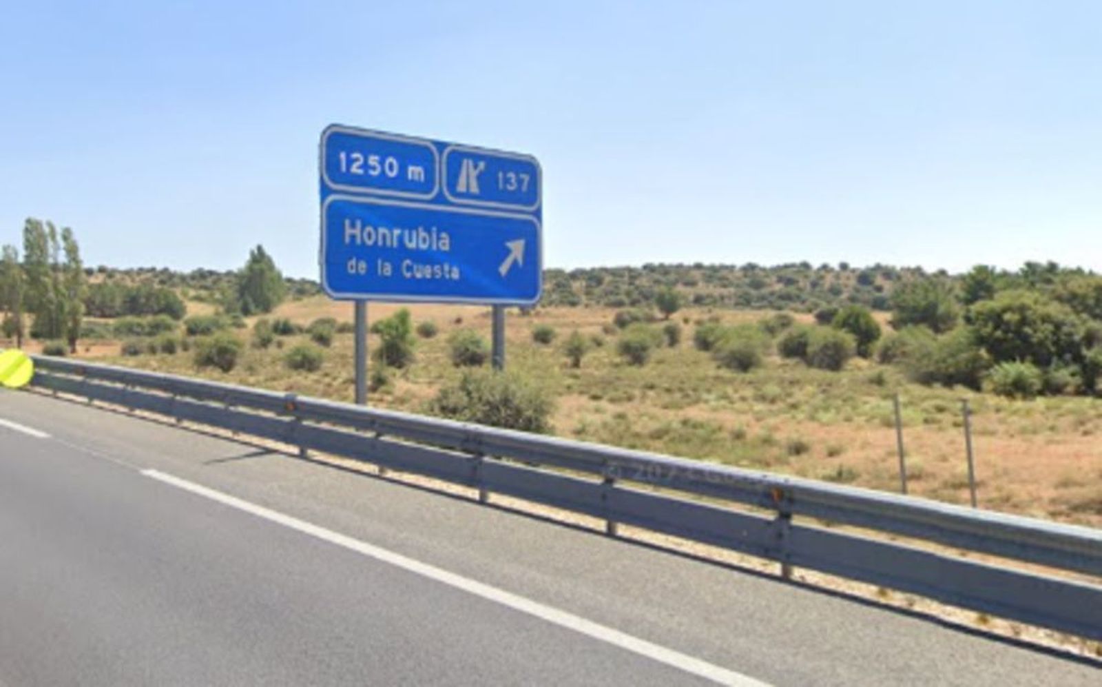 A-1 a la altura de Honrubia de la Cuesta, Segovia
