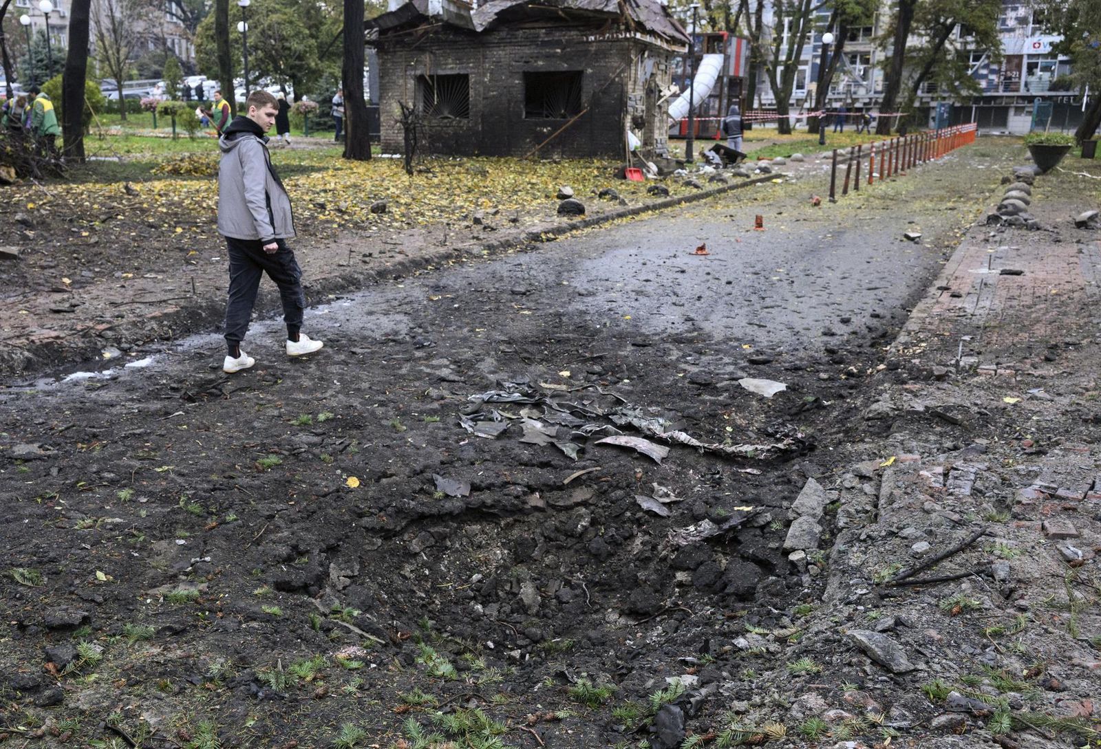 Ataque ruso sobre un parque en Ucrania