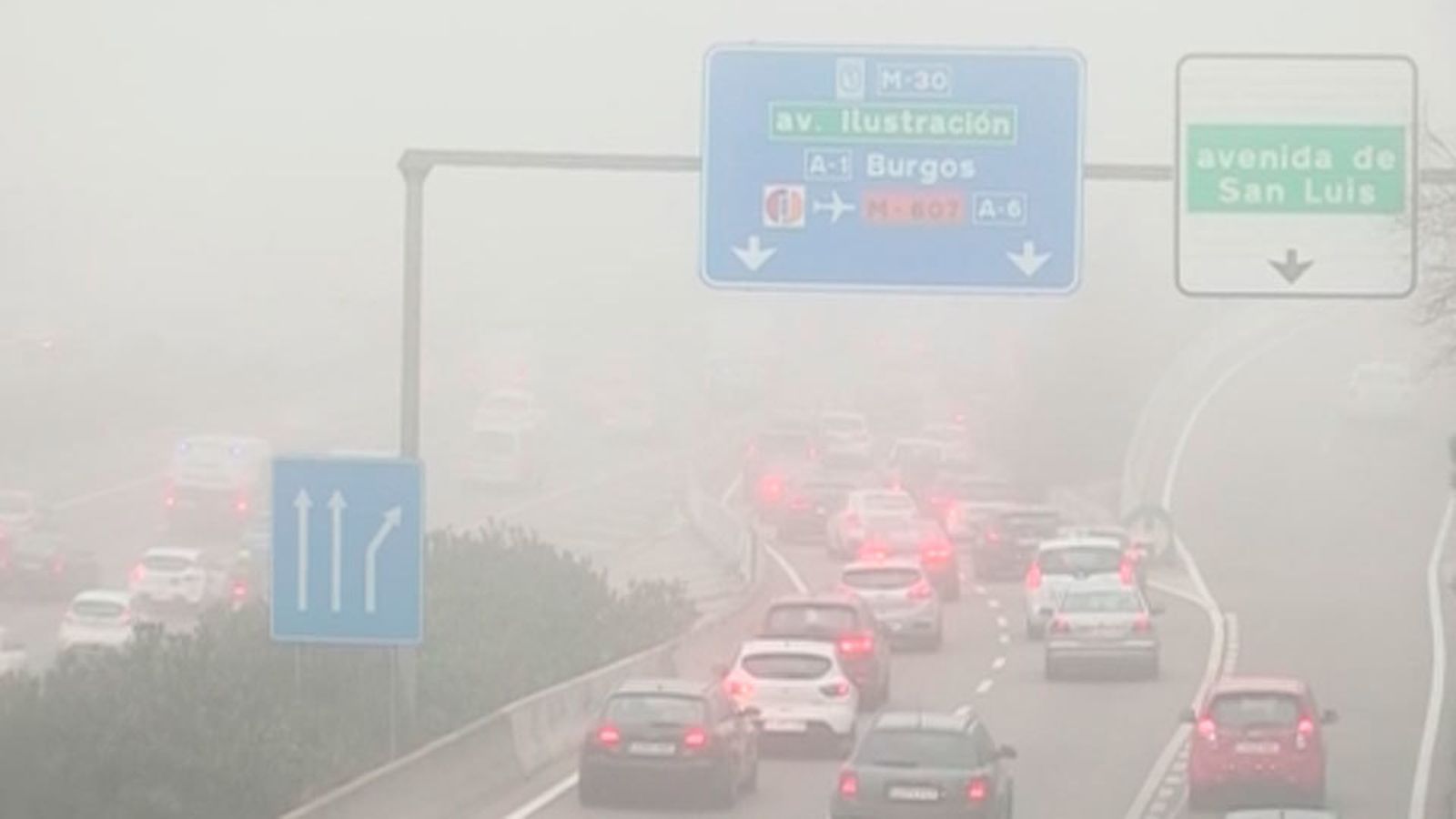 Niebla en Madrid