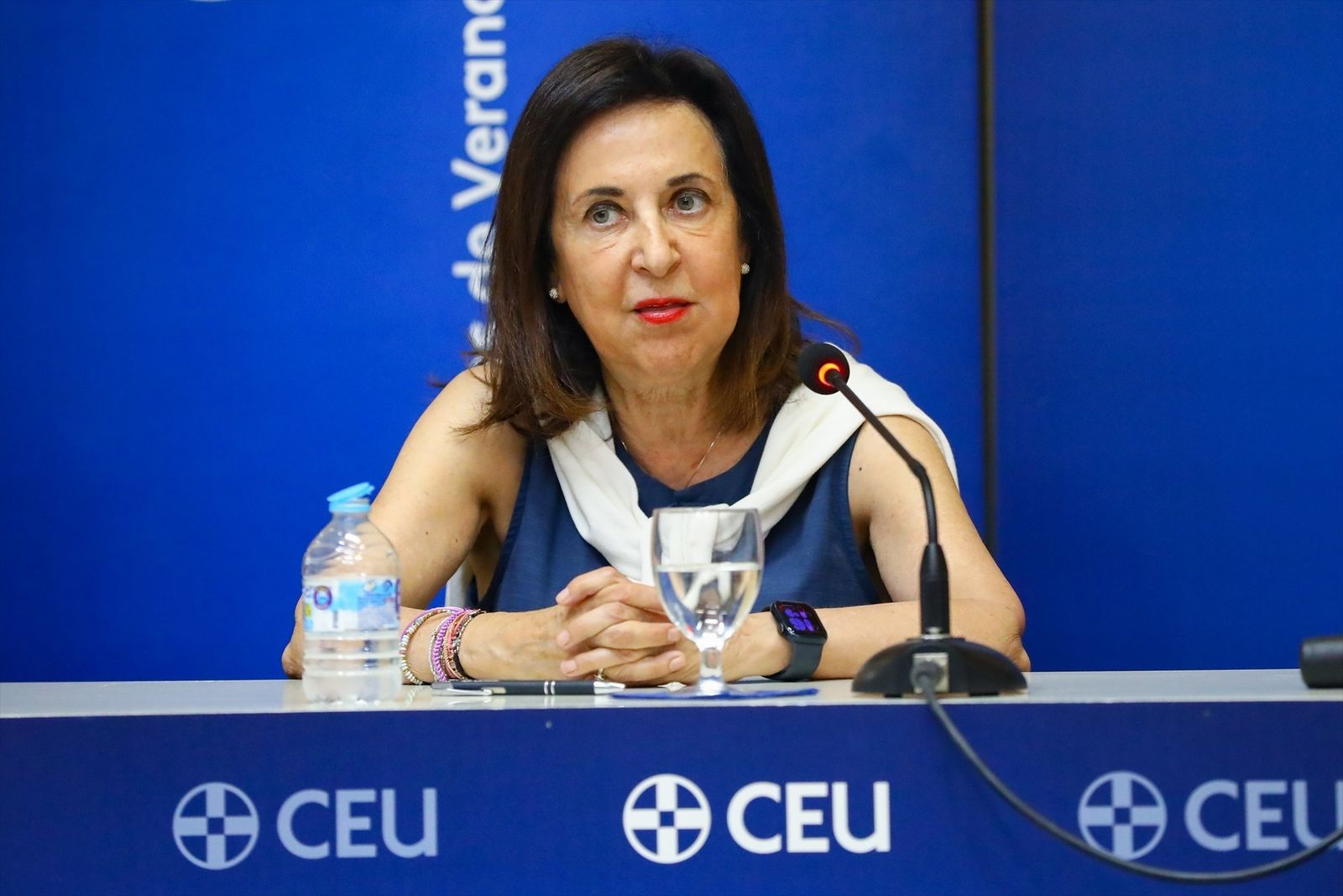 Margarita Robles en un curso de verano del CEU