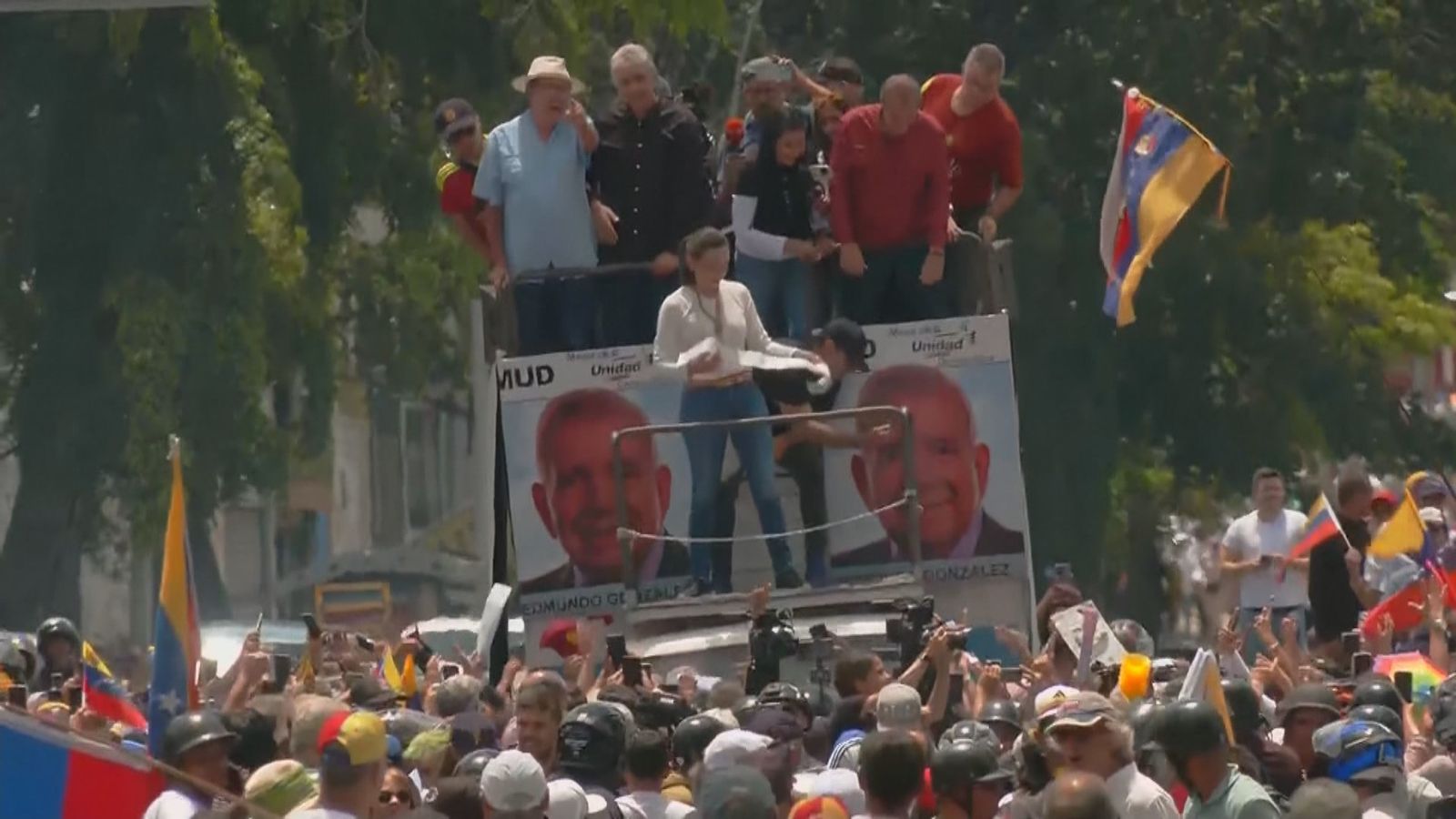 Protesta en Caracas contra Maduro