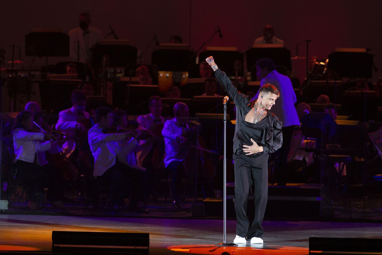 Ricky Martin en su concierto en Los Ángeles