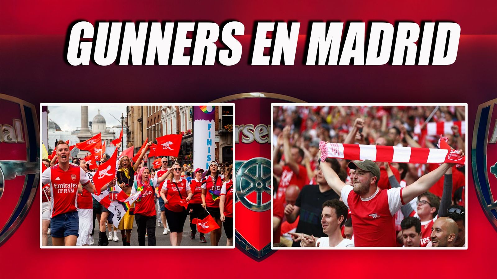 3.500 aficionados del Arsenal toman las calles de Madrid