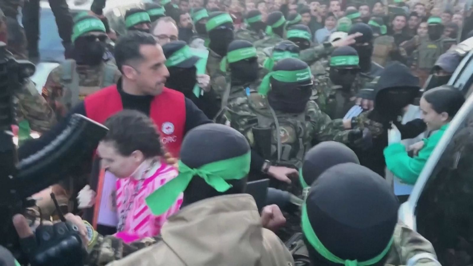 Primeras rehenes israelíes liberadas por Hamás