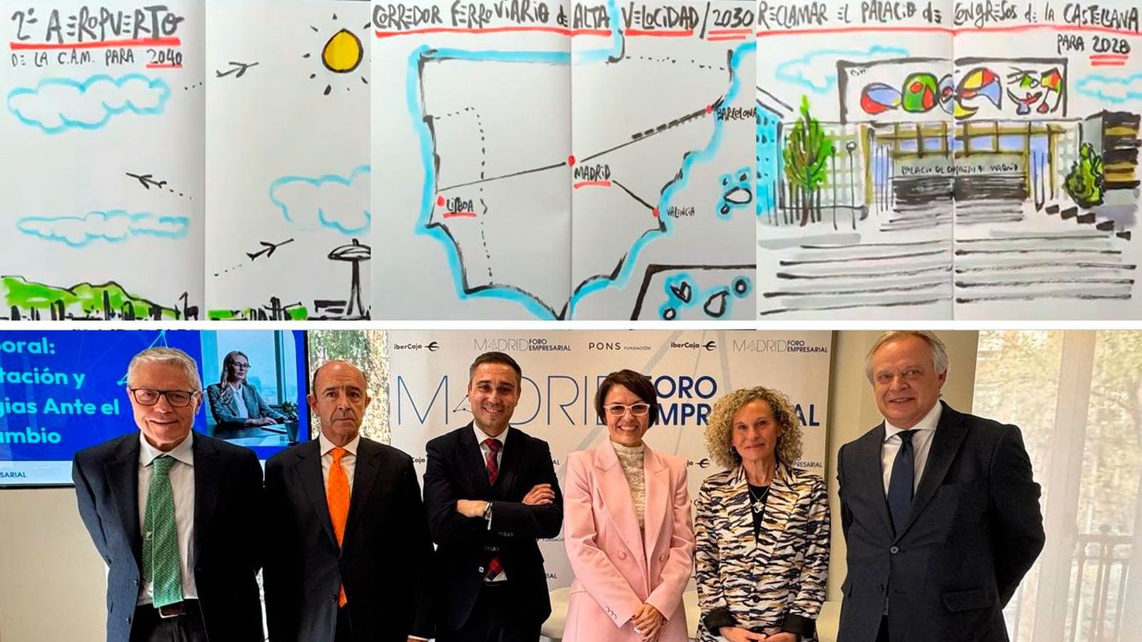 Un segundo aeropuerto, el AVE a Lisboa o los JJOO, propuestas de los empresarios madrileños para un Madrid más competitivo