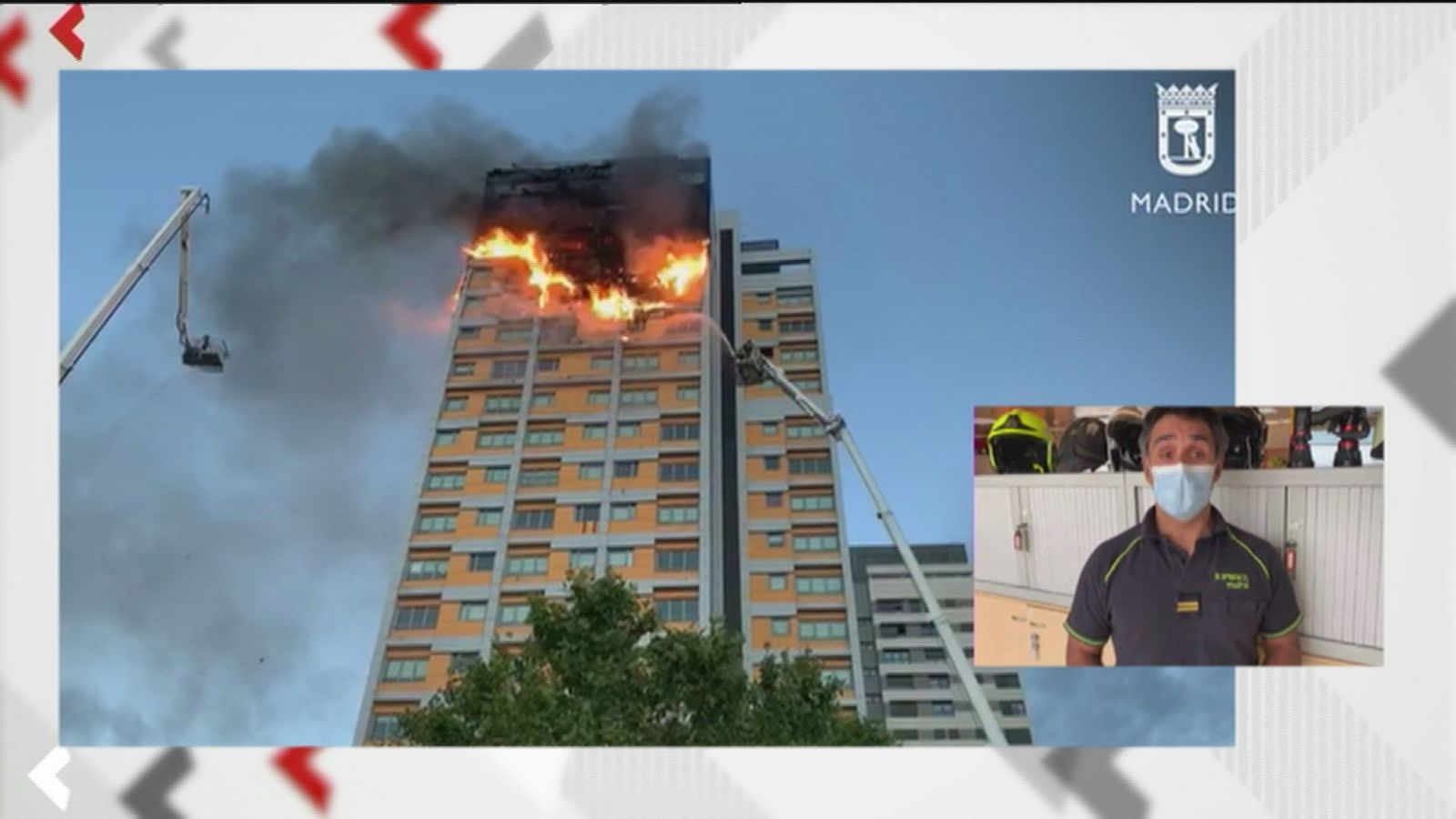 "Las escaleras eran protegidas y muy seguras para la evacuación", señalan los bomberos sobre el incendio de Chamartín