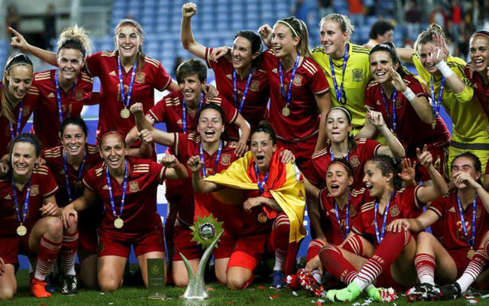 La selección española, campeona de la Copa Algarve