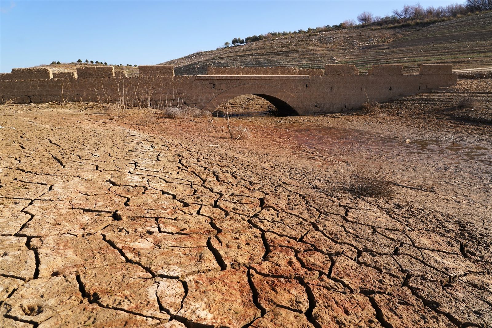 Embalse de Guadalteba, en Málaga,  a 3 de febrero de 2024