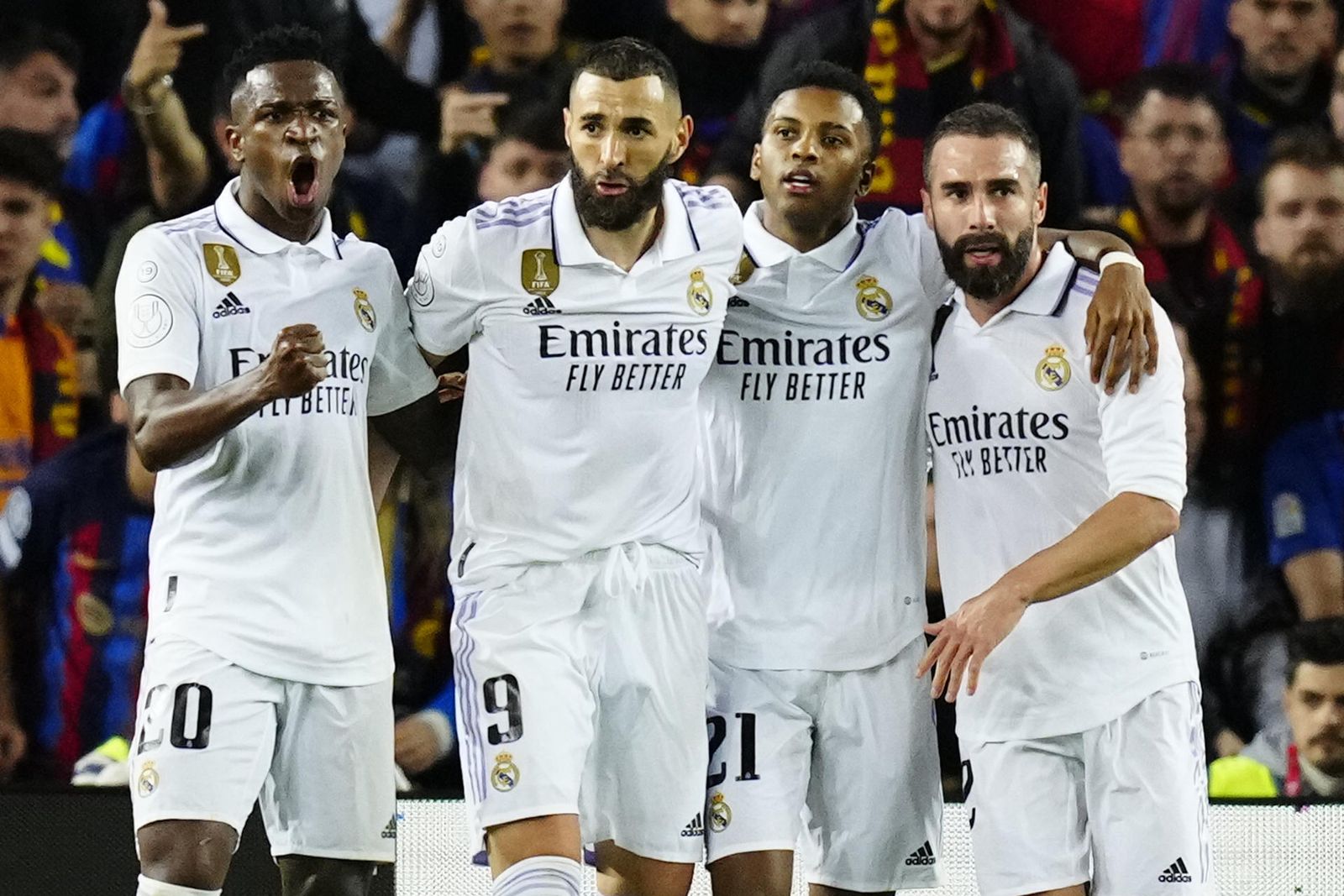 Vinicius, Benzema, Rodrigo y Carvajal