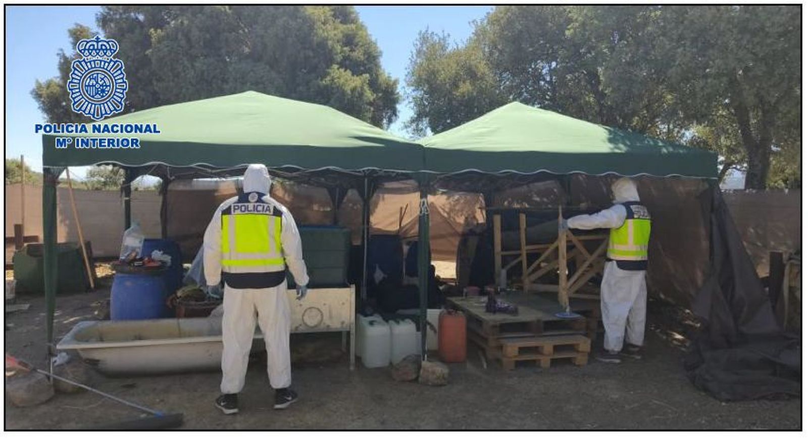 Desmantelado un laboratorio de cocaína del estilo 'narcos' cerca de Madrid