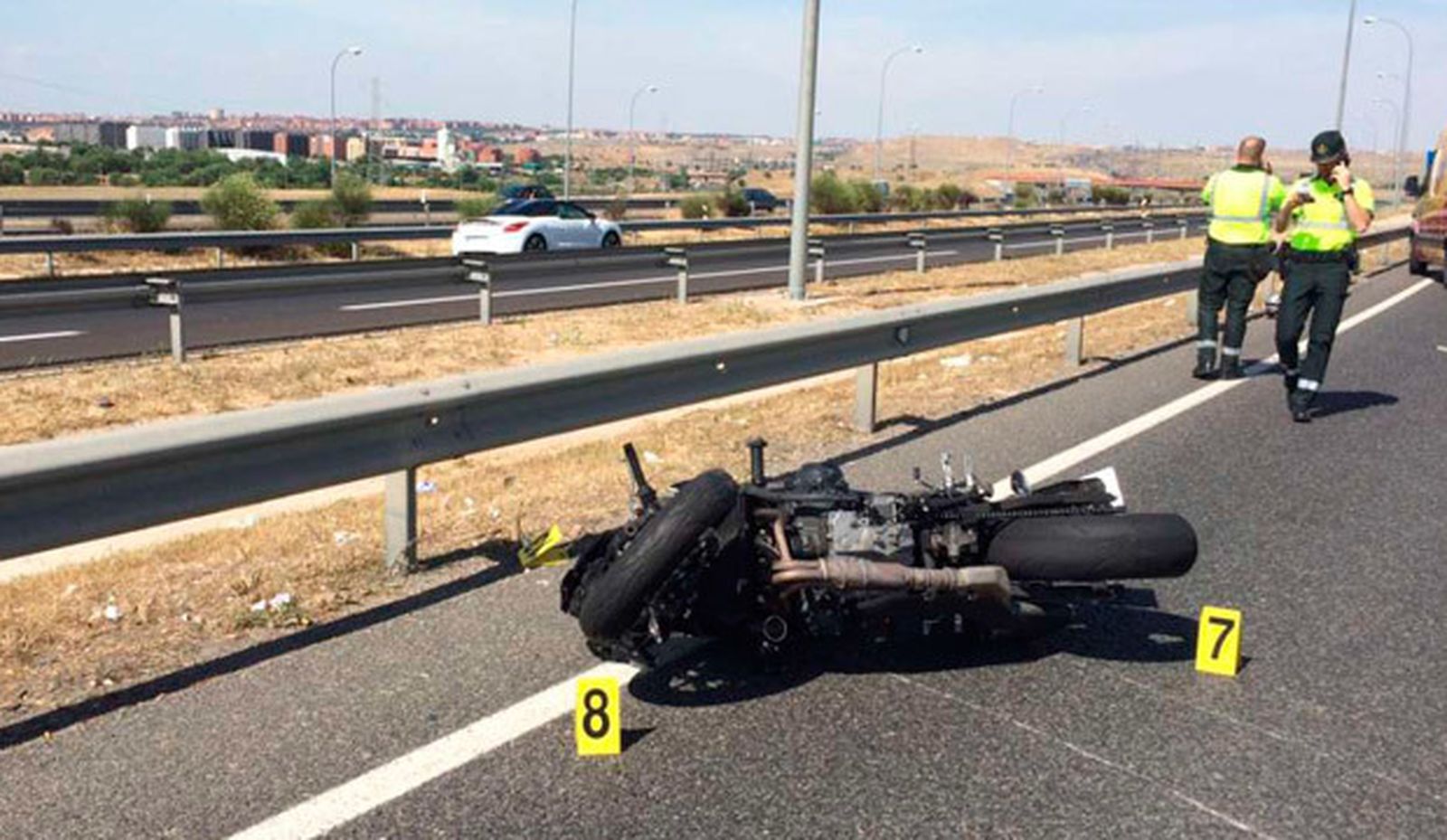 Accidente de moto en la M-45