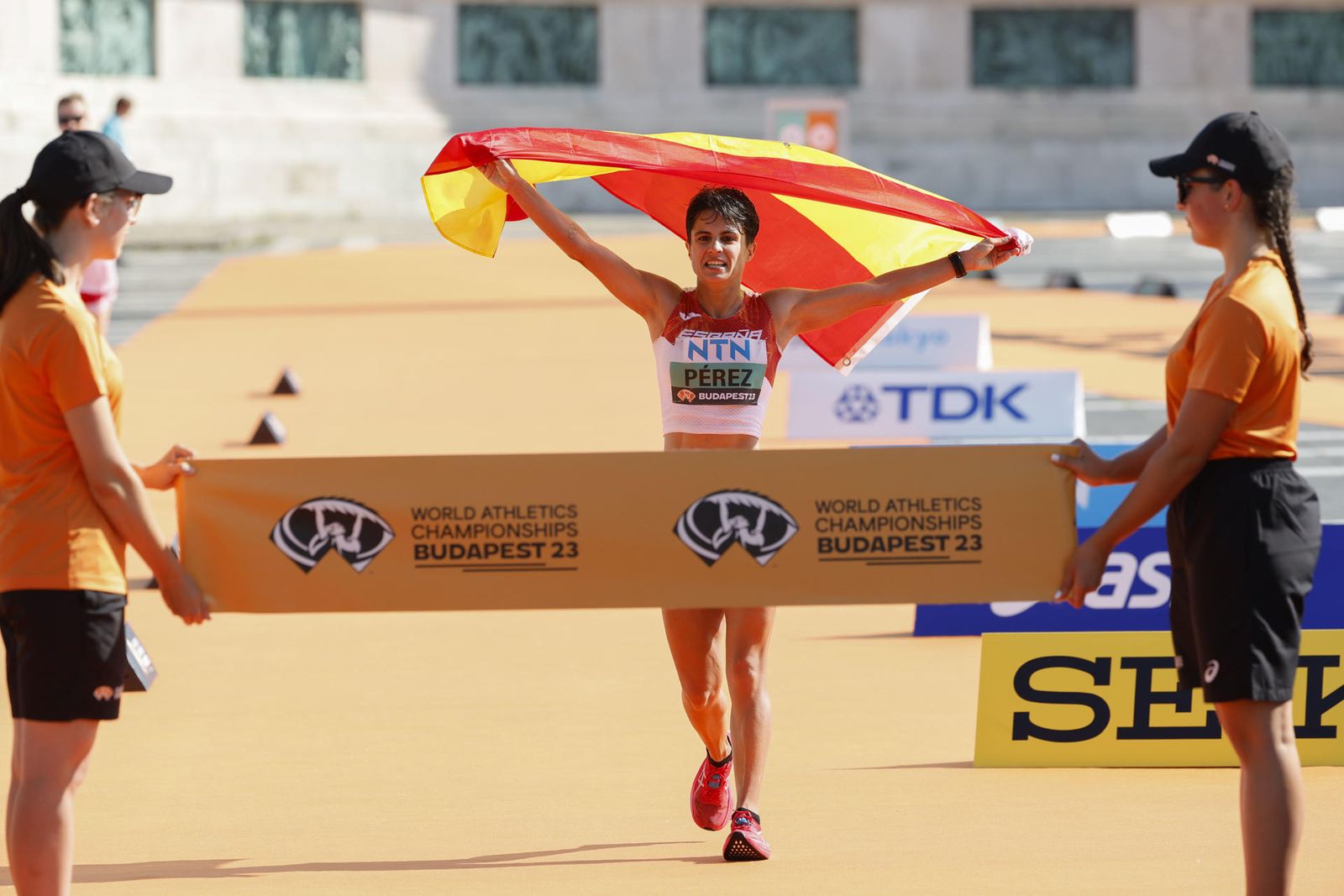 María Pérez, campeona mundial de 20 km. marcha
