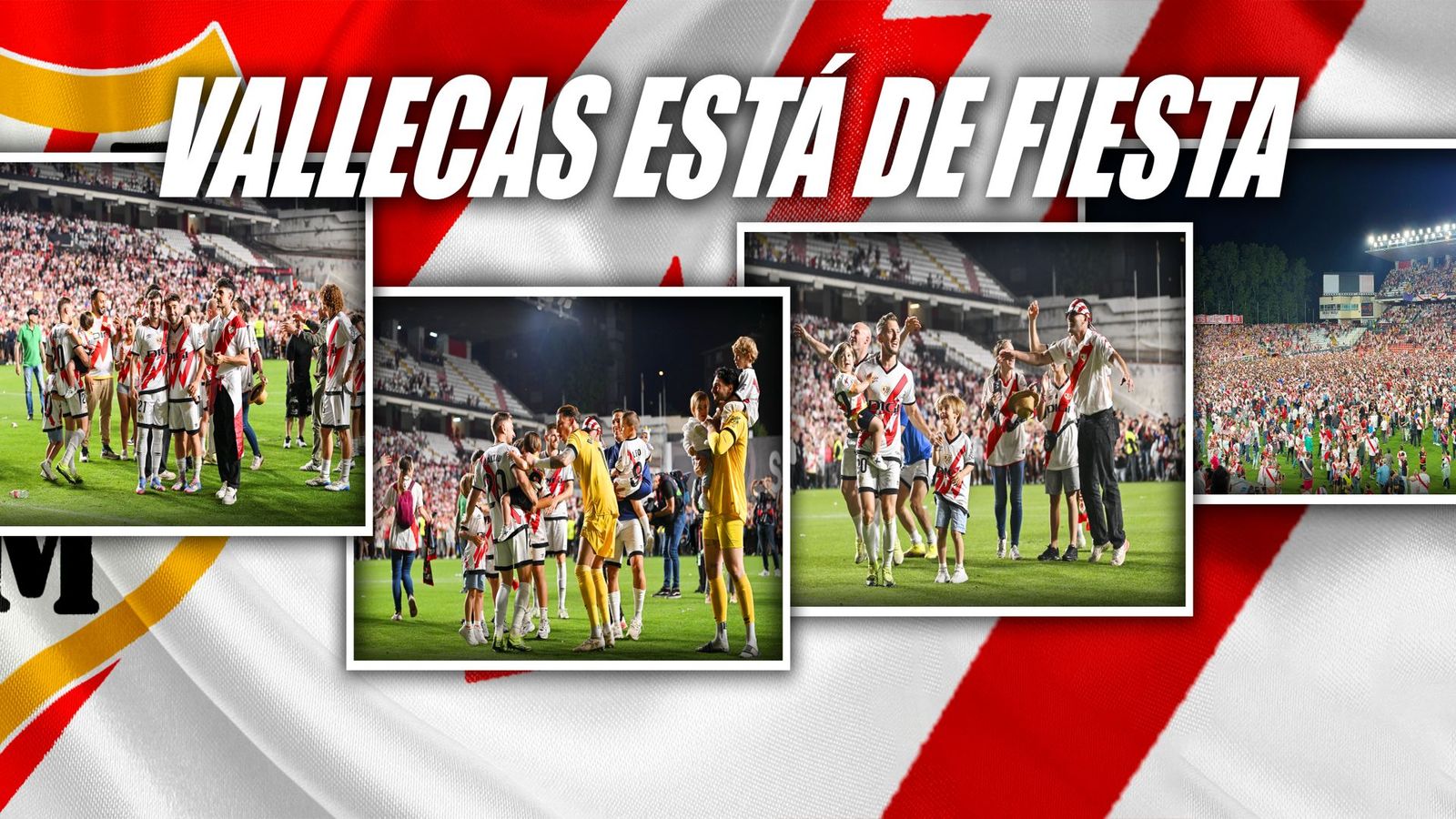 El Rayo Vallecano se da un baño de masas en la Fuente de la Asamblea