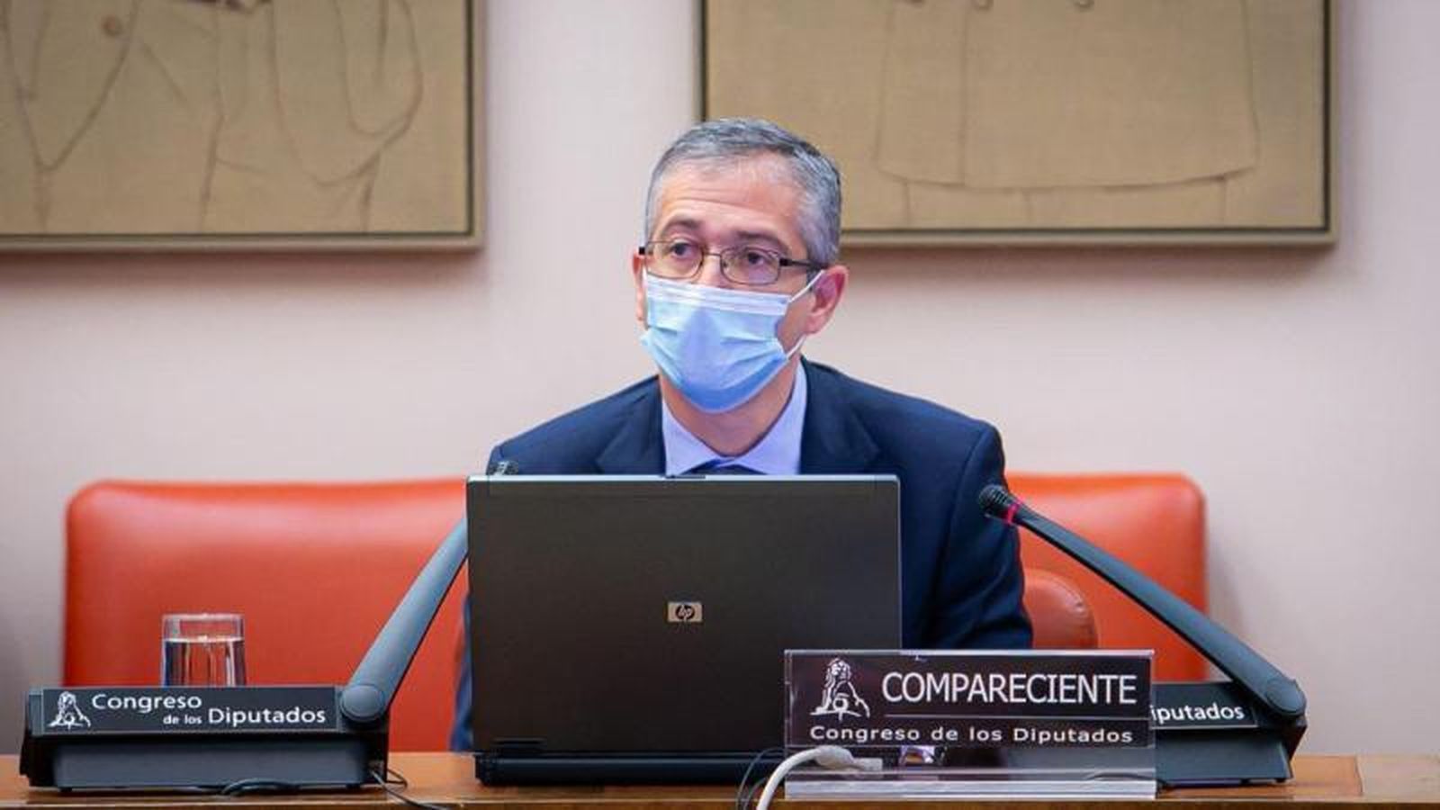 El gobernador del Banco de España, Pablo Hernández de Cos, en el Congreso