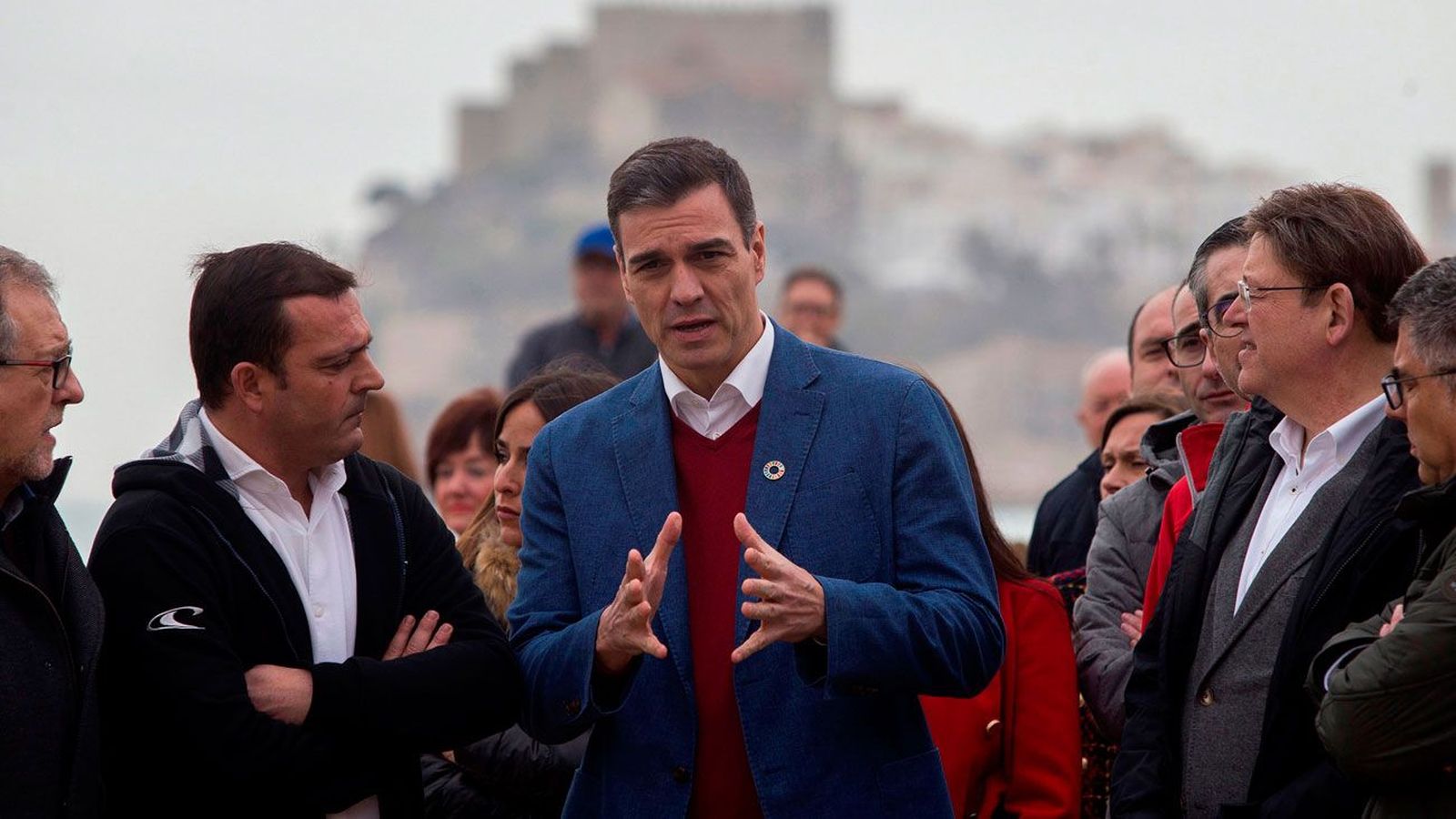 Sánchez sobrevuela las zonas afectadas por 'Gloria' y se reúne con sus alcaldes