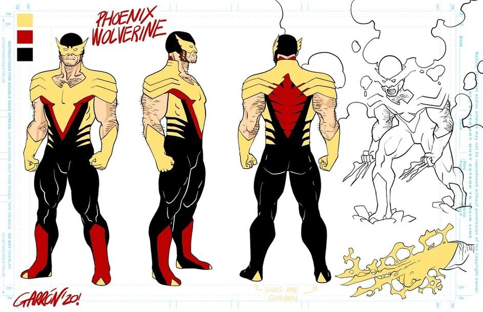 Phoenix Wolverine, Character Designs