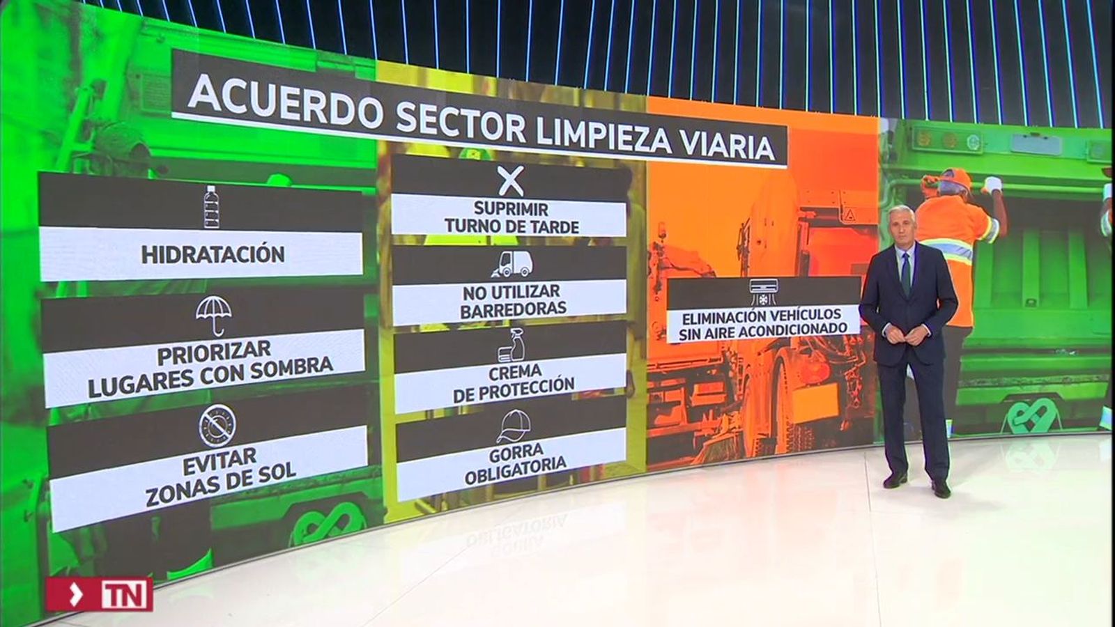 Acuerdo para que los barrenderos no trabajen con calor extremo