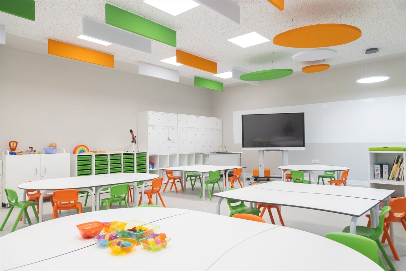 Aula de uno de los colegios públicos de Tres Cantos