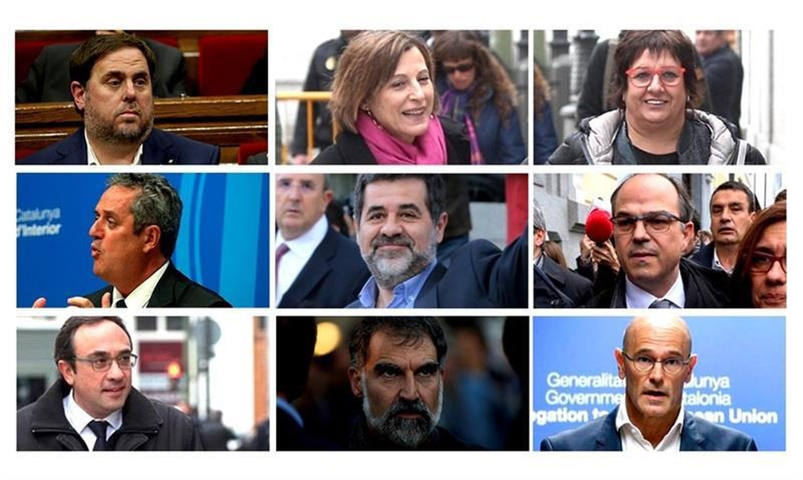 Condenas de hasta 13 años para los líderes del procés por sedición y malversación