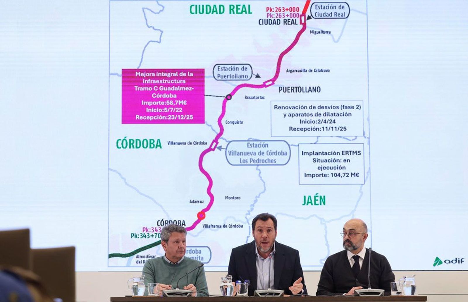 Puente valora un defecto de fábrica del carril como hipótesis del accidente de Adamuz